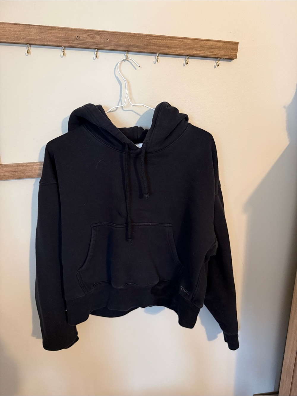 Aritzia Black Cropped Hoodie